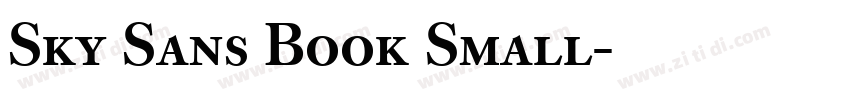 Sky Sans Book Small字体转换